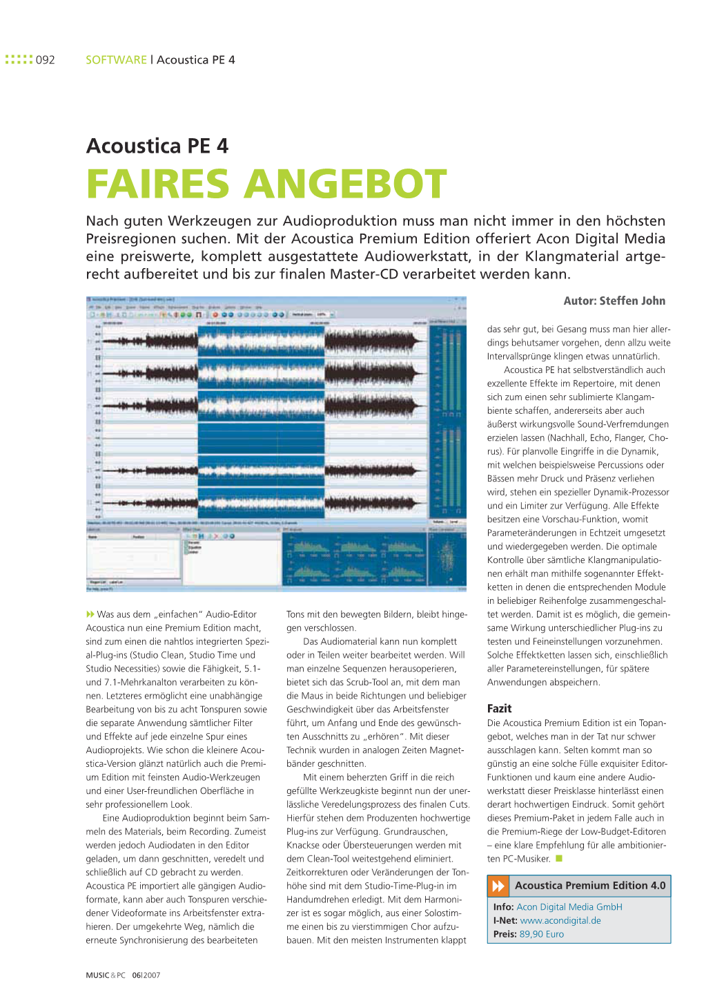 FAIRES ANGEBOT Nach Guten Werkzeugen Zur Audioproduktion Muss Man Nicht Immer in Den Höchsten Preisregionen Suchen