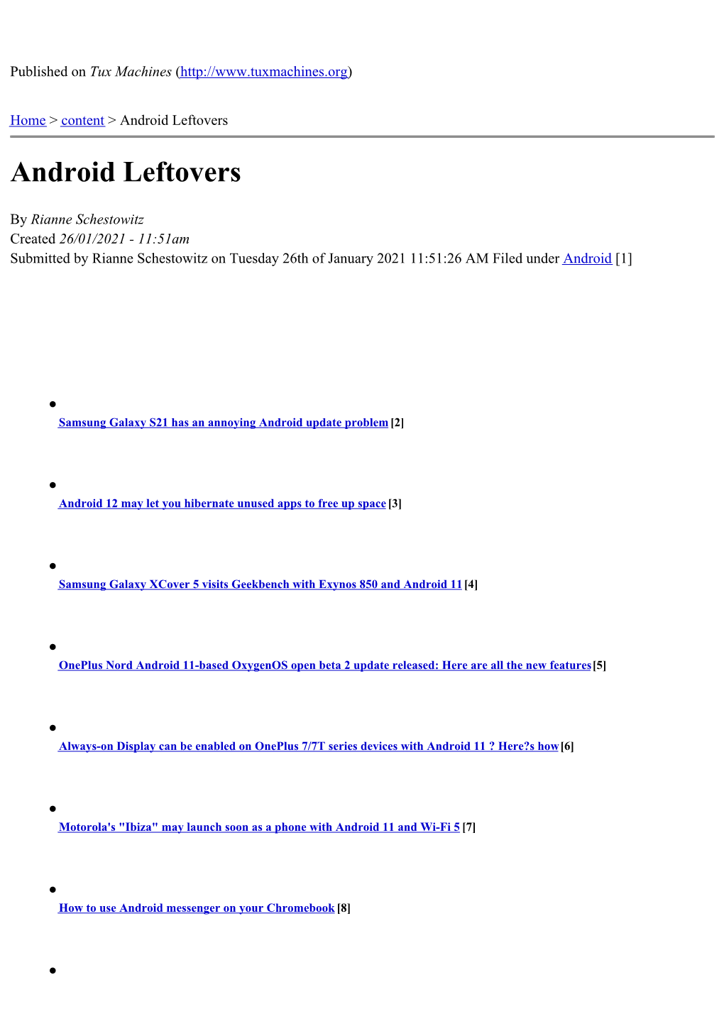 Android Leftovers