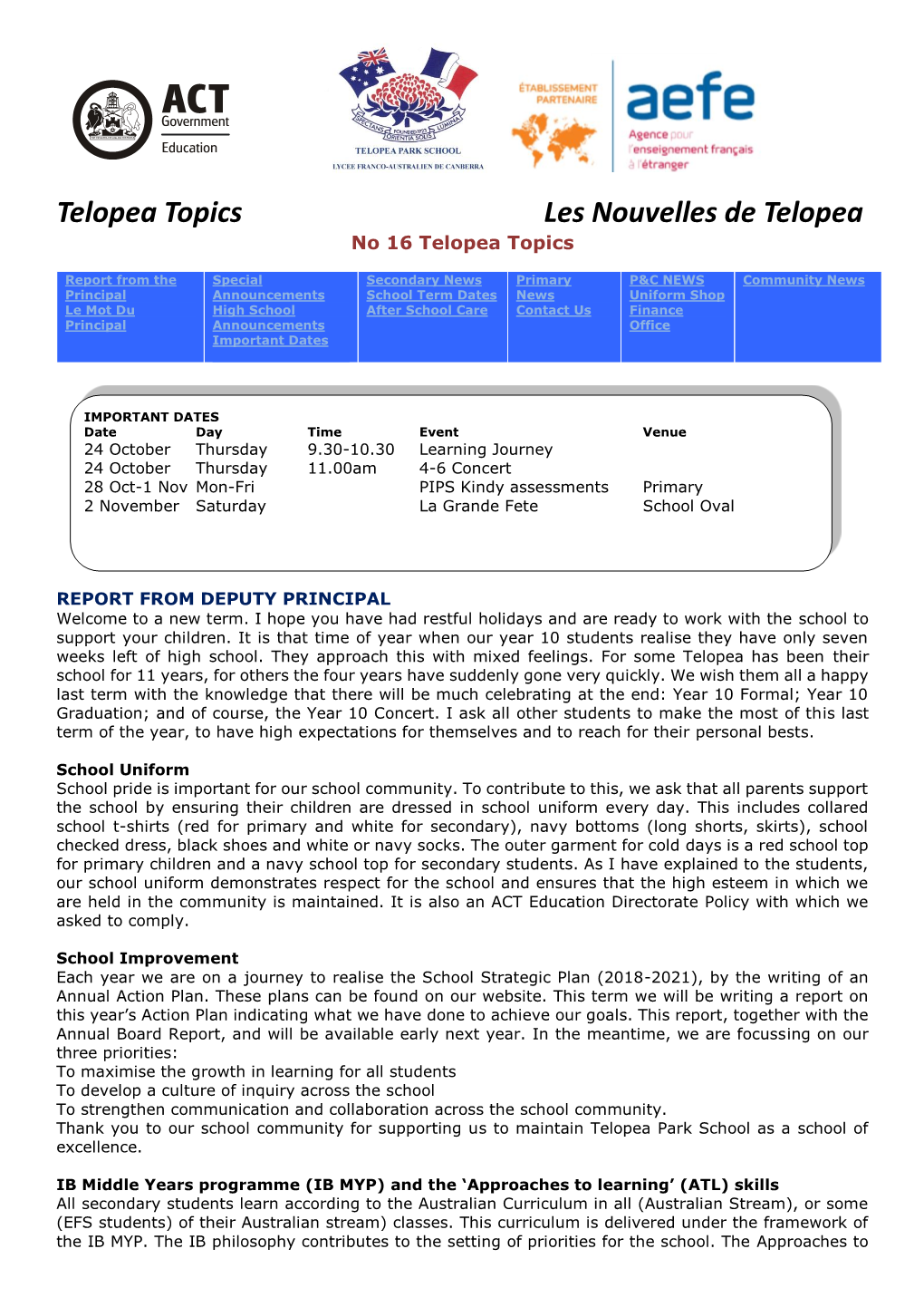 Telopea Topics Les Nouvelles De Telopea No 16 Telopea Topics