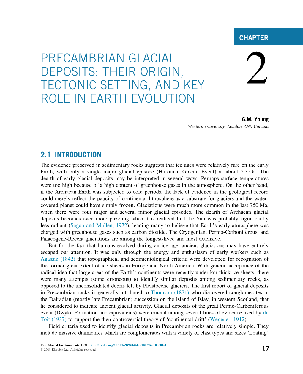 Chapter 2. Precambrian Glacial Deposits: Their Origin, Tectonic Setting, and Key Role in Earth Evolution