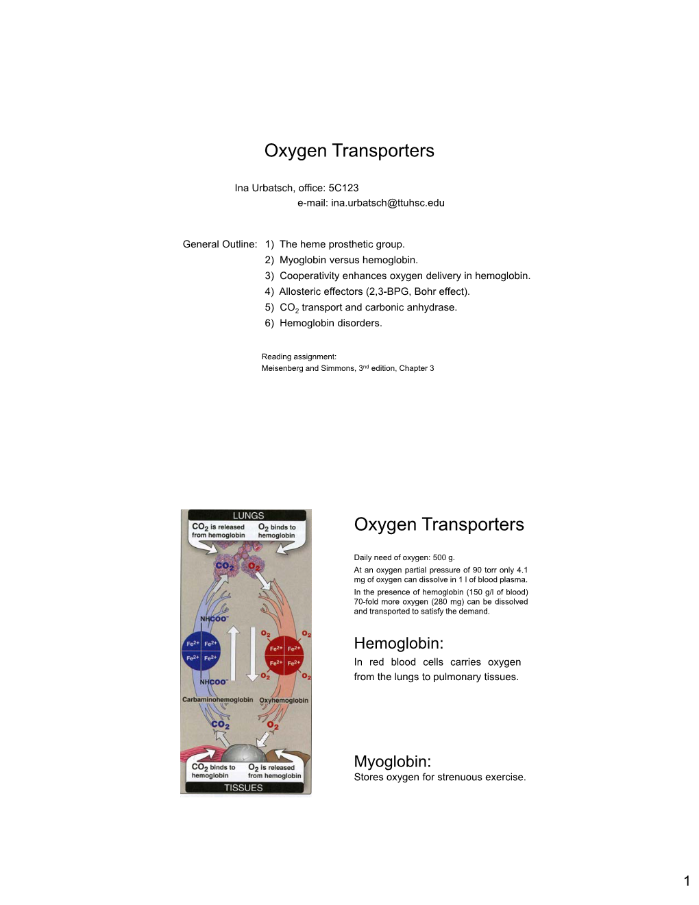 Oxygen Transporters