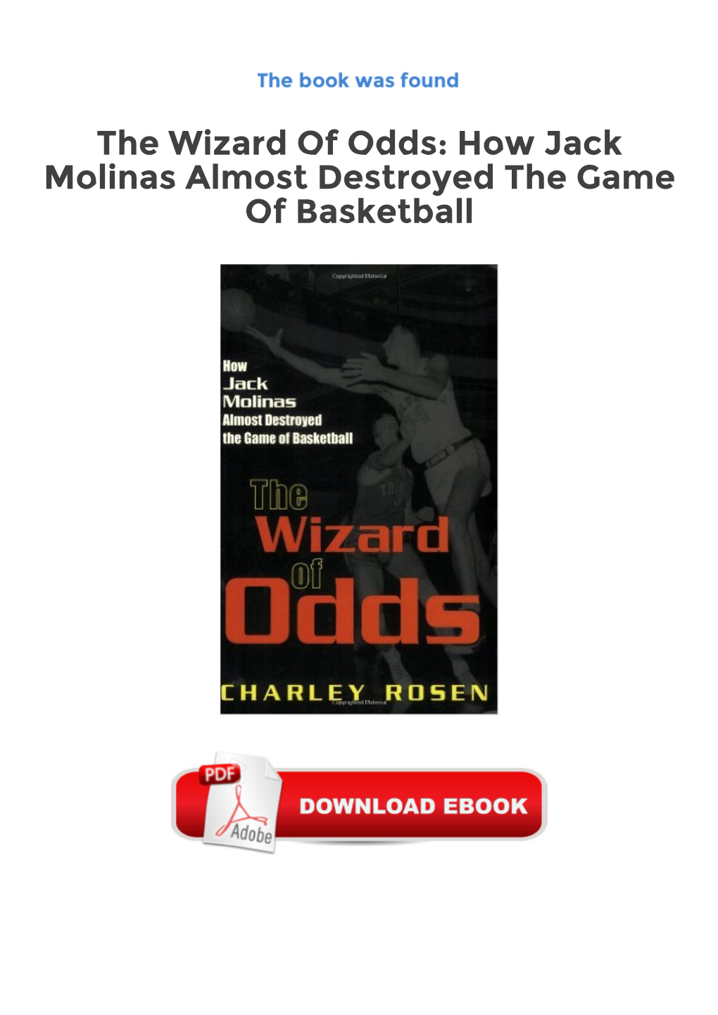 How Jack Molinas Almost Destroyed the Game of Basketball Ebooks