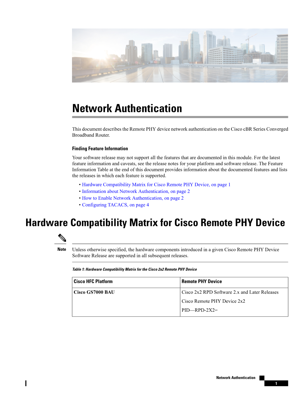 Network Authentication