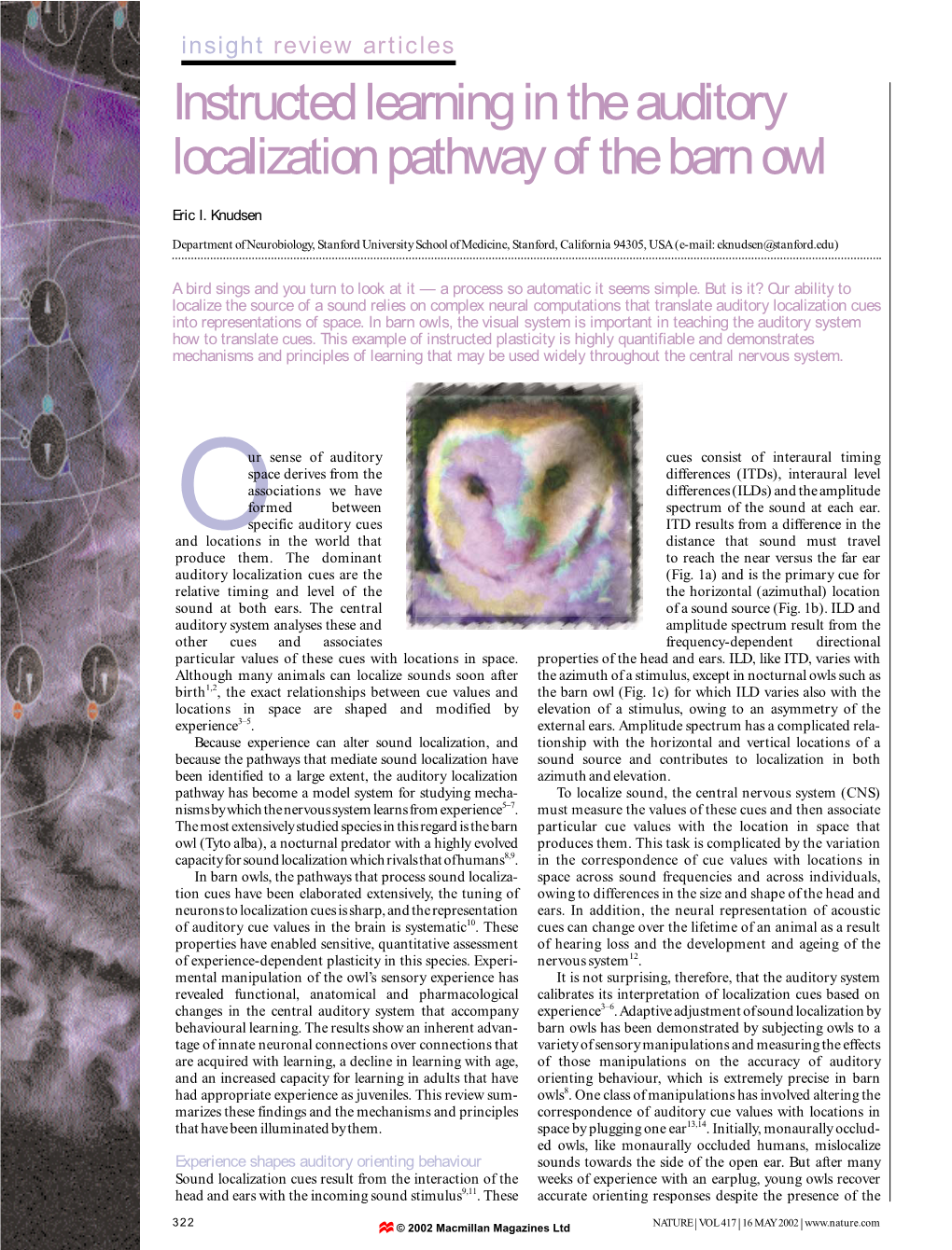 Instructed Learning in the Auditory Localization Pathway of the Barn Owl
