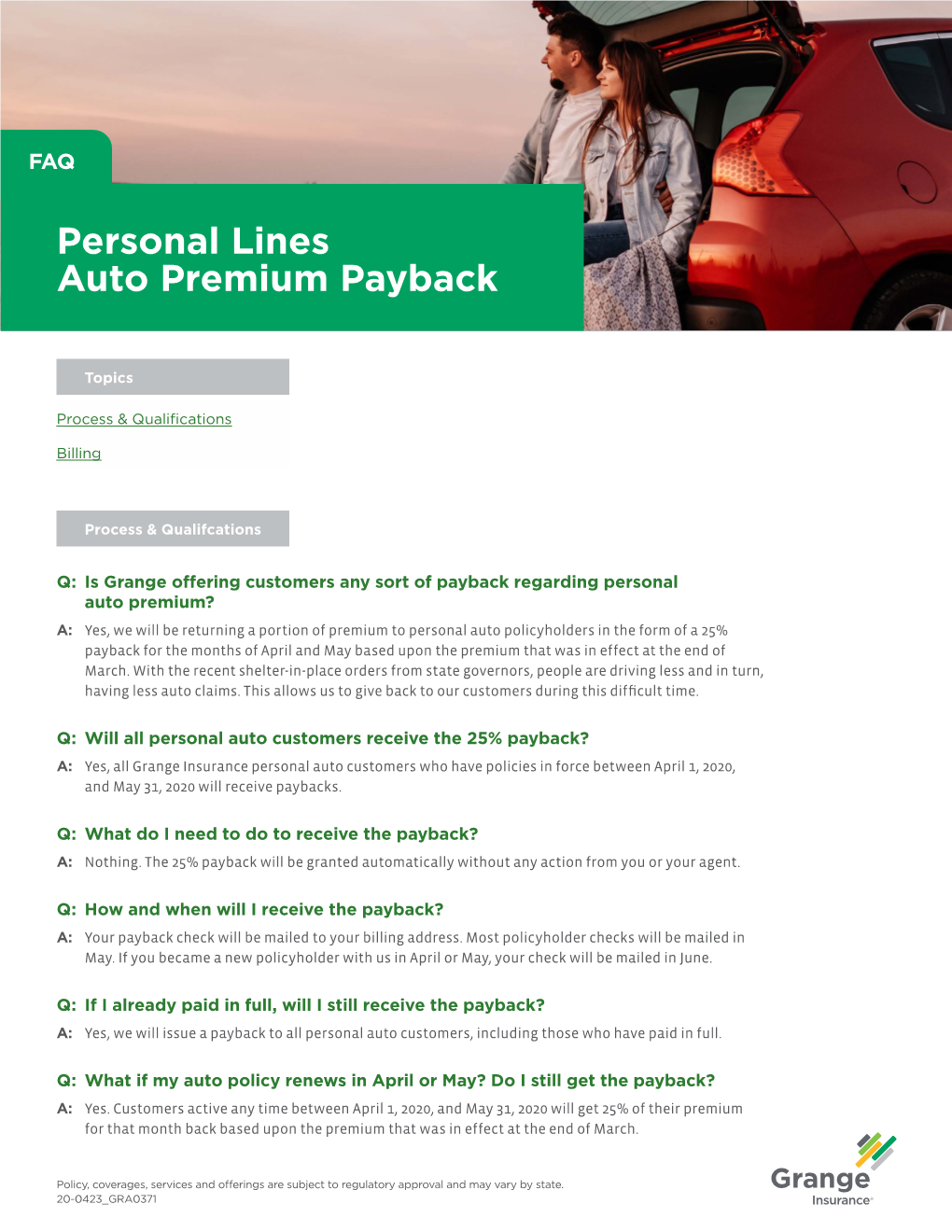 Personal Lines Auto Premium Payback