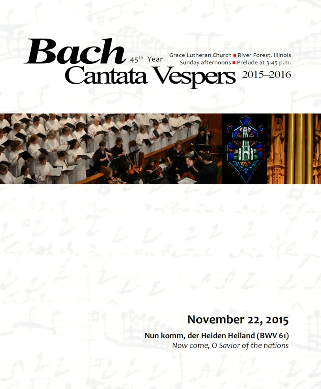 November 22 Cantata Bulletin