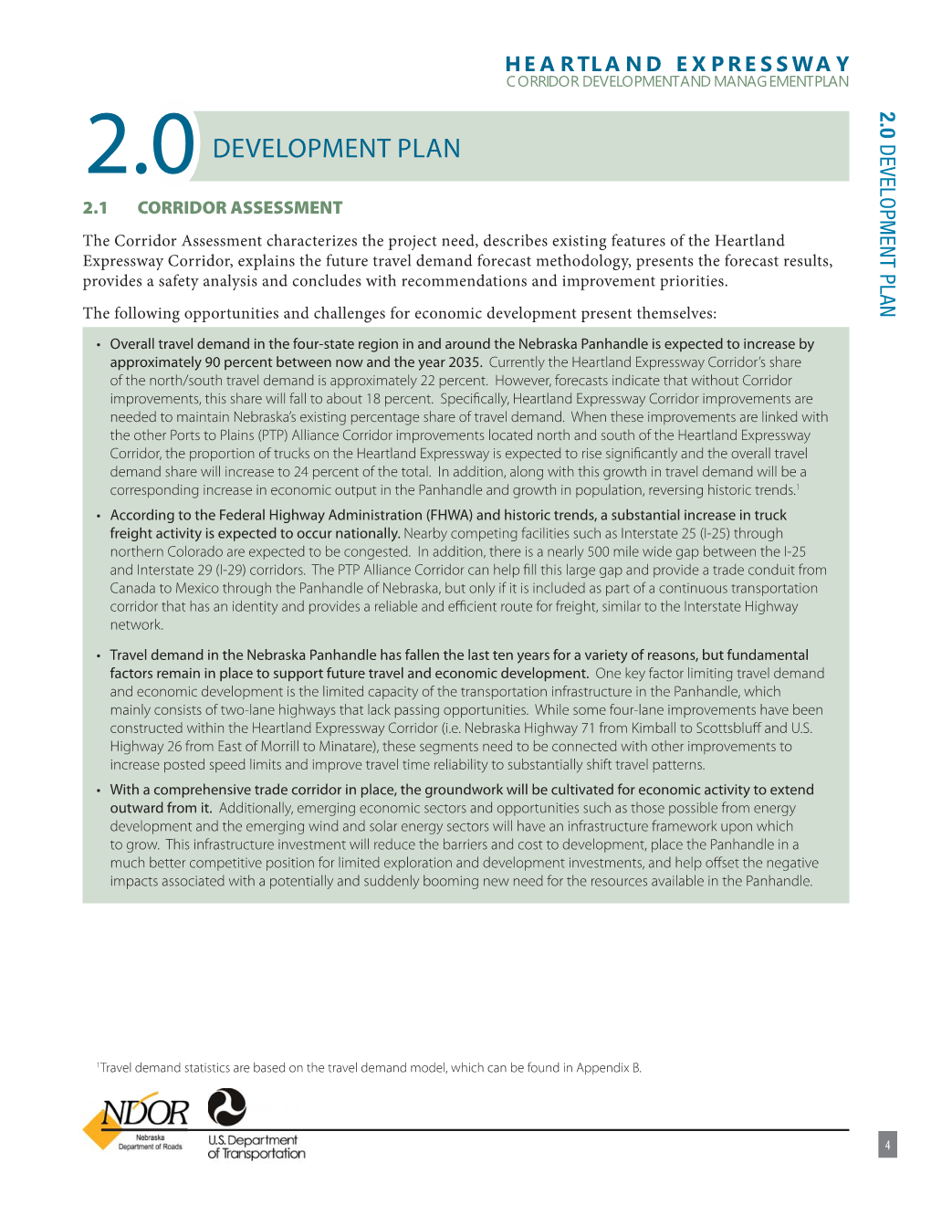 DEVELOPMENT PLAN 4 1 and U.S