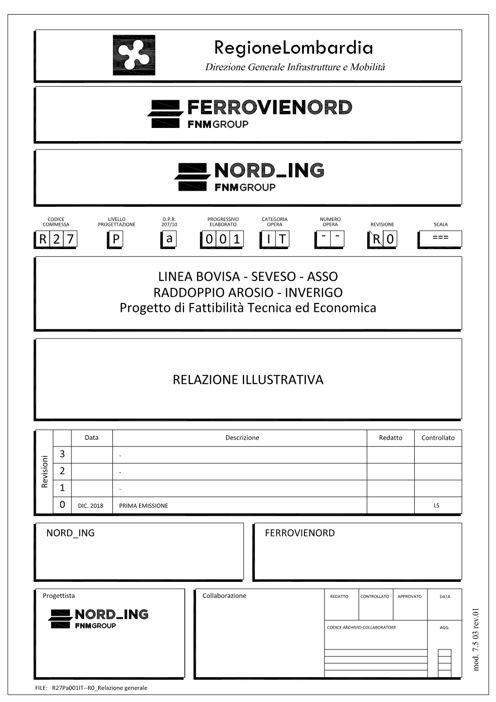 R27pa001it--R0 Relazione Generale 1 Di 28 Mod