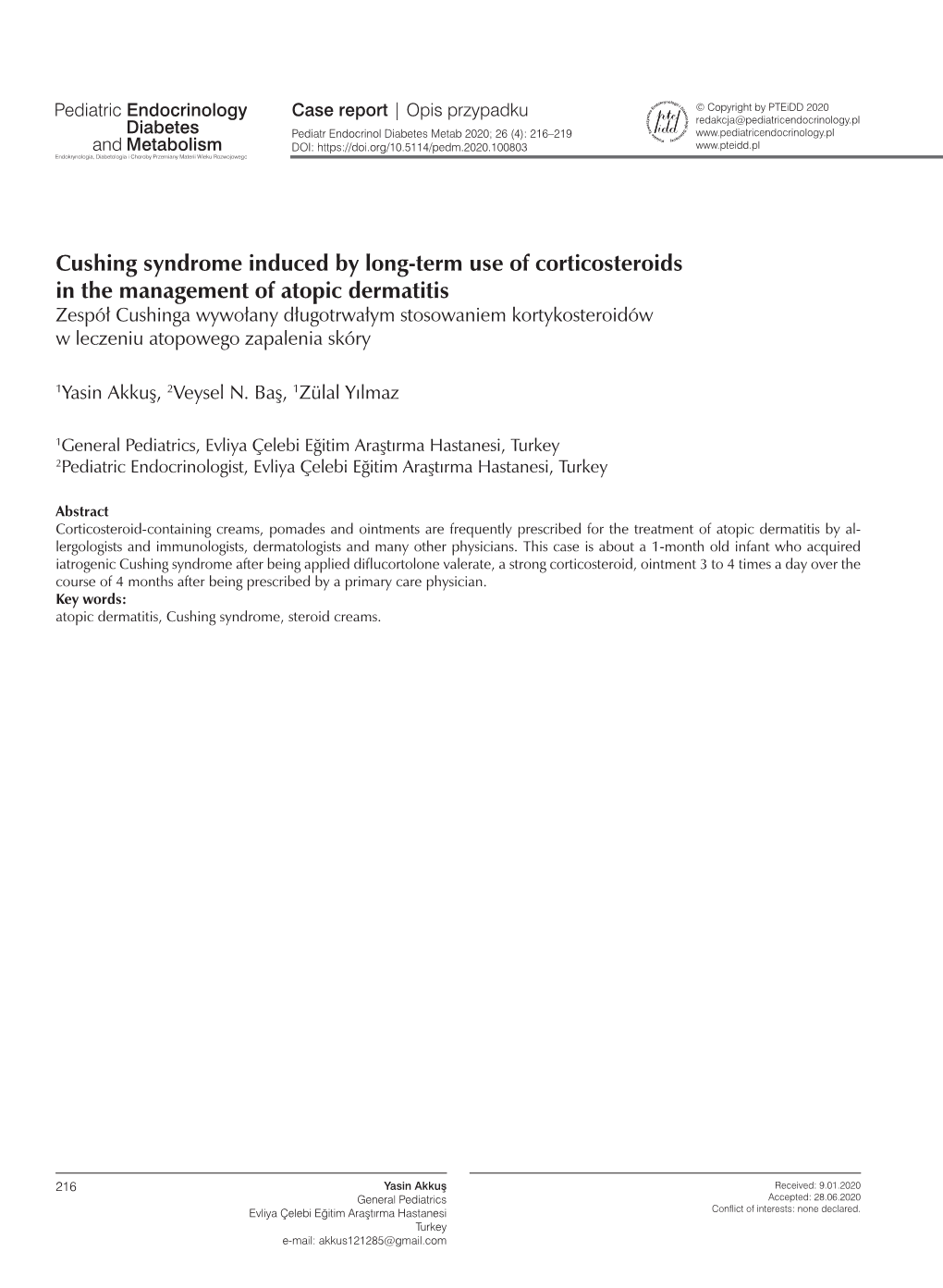 Cushing Syndrome Induced by Long-Term Use of Corticosteroids In