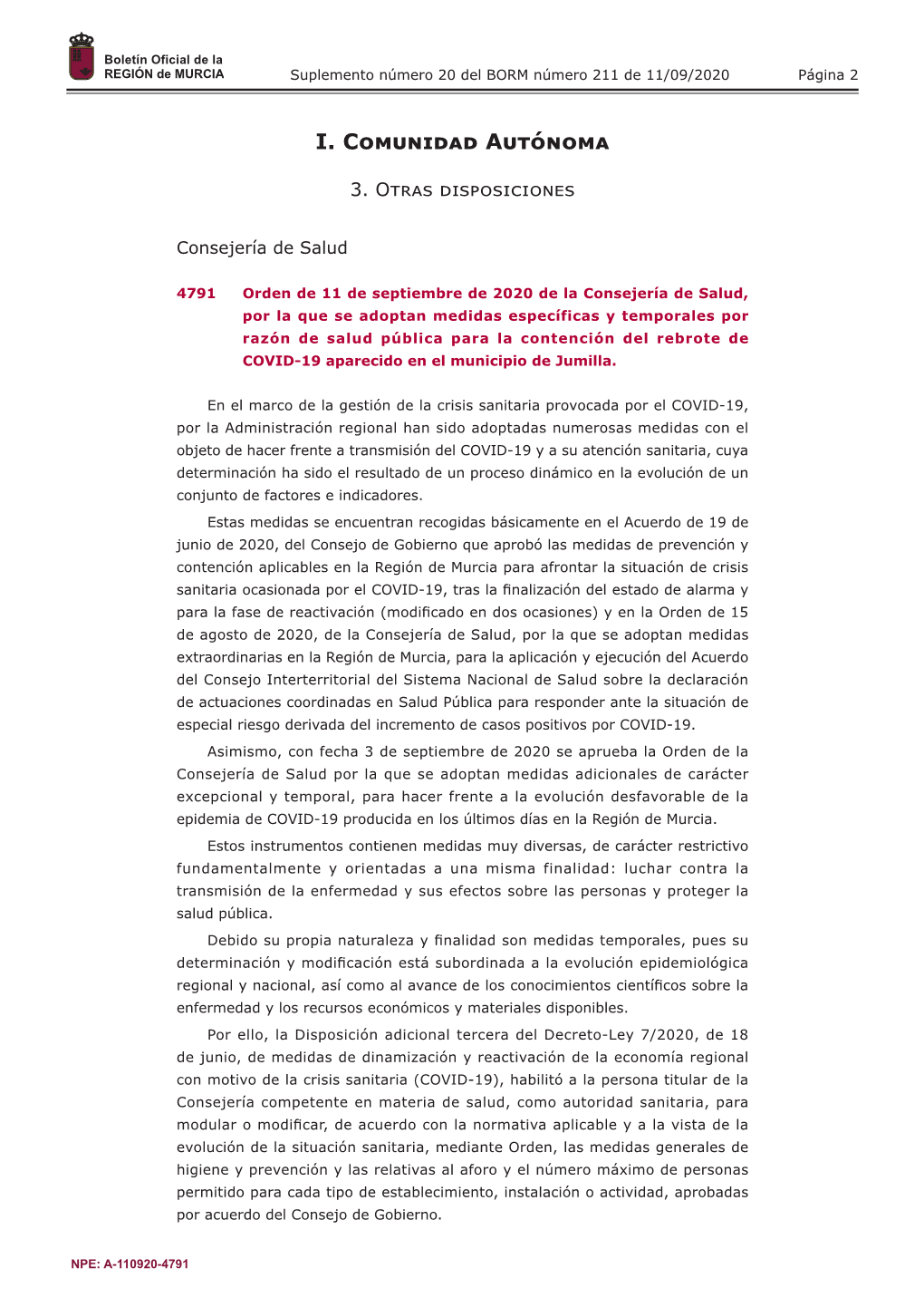 Publicación Número 4791 Del Suplemento Número 20 De 11/09