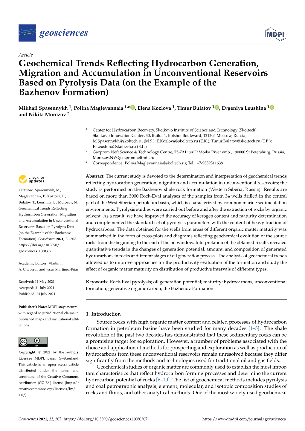 Geochemical Trends Reflecting Hydrocarbon Generation, Migration