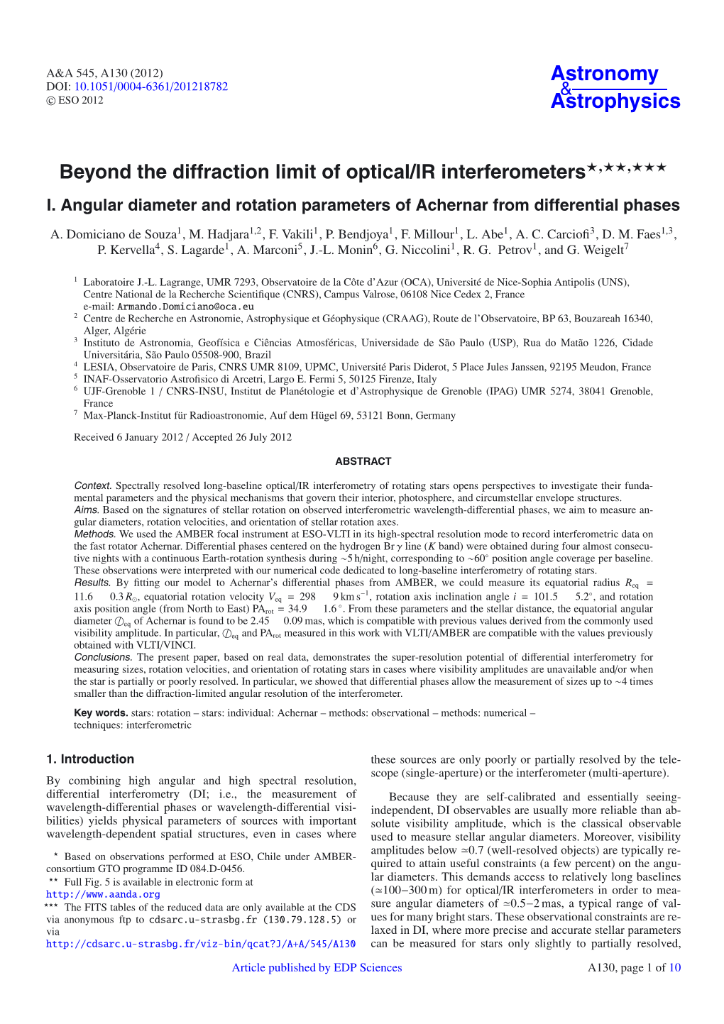 Beyond the Diffraction Limit of Optical/IR Interferometers�,��,��� I