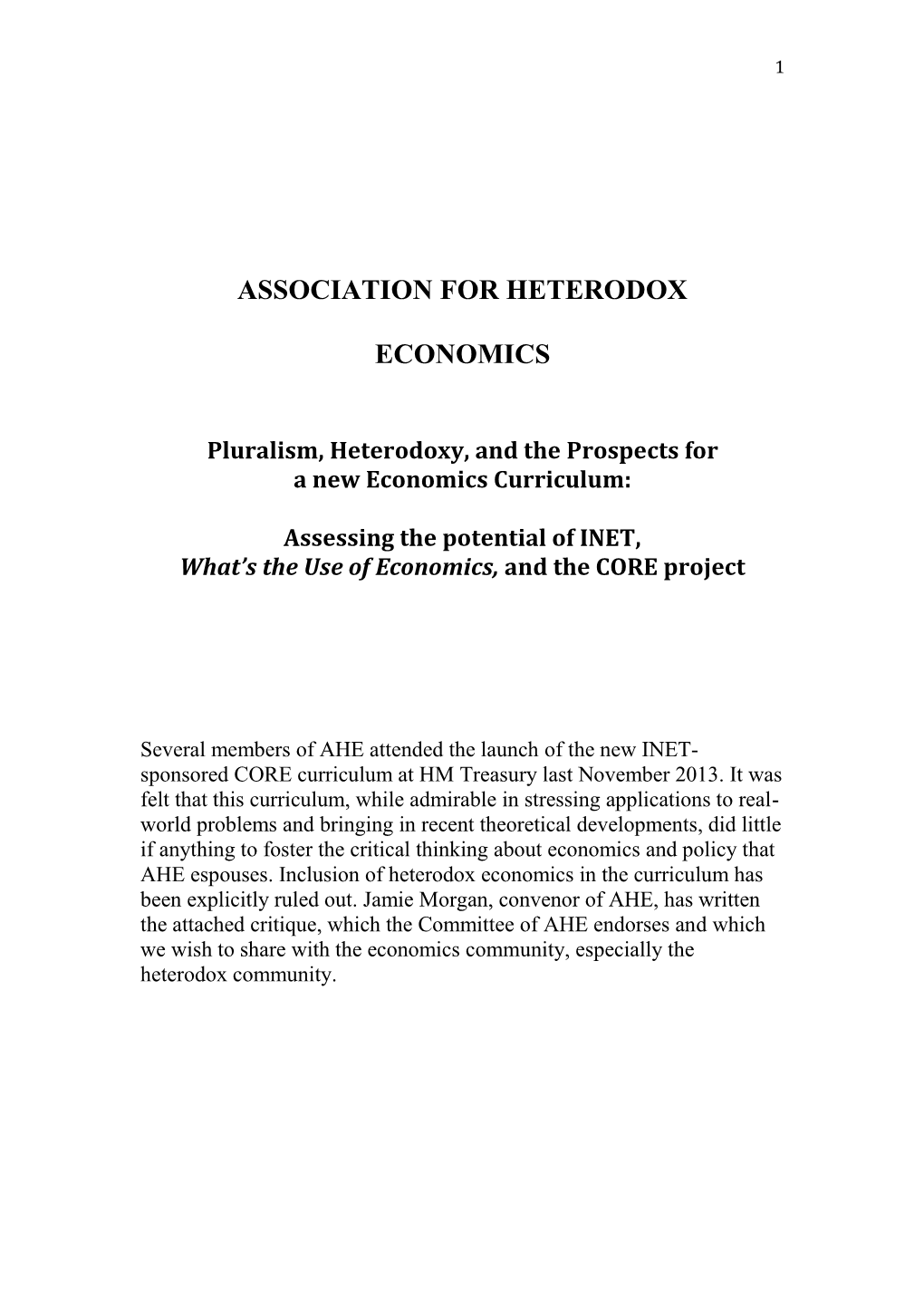 Association for Heterodox Economics