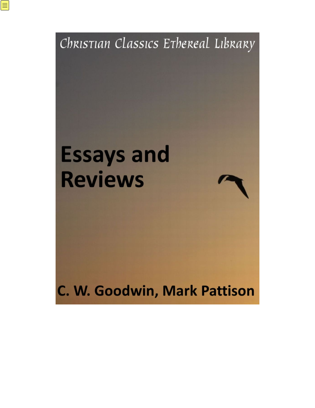 Essays and Reviews: the Education of The
