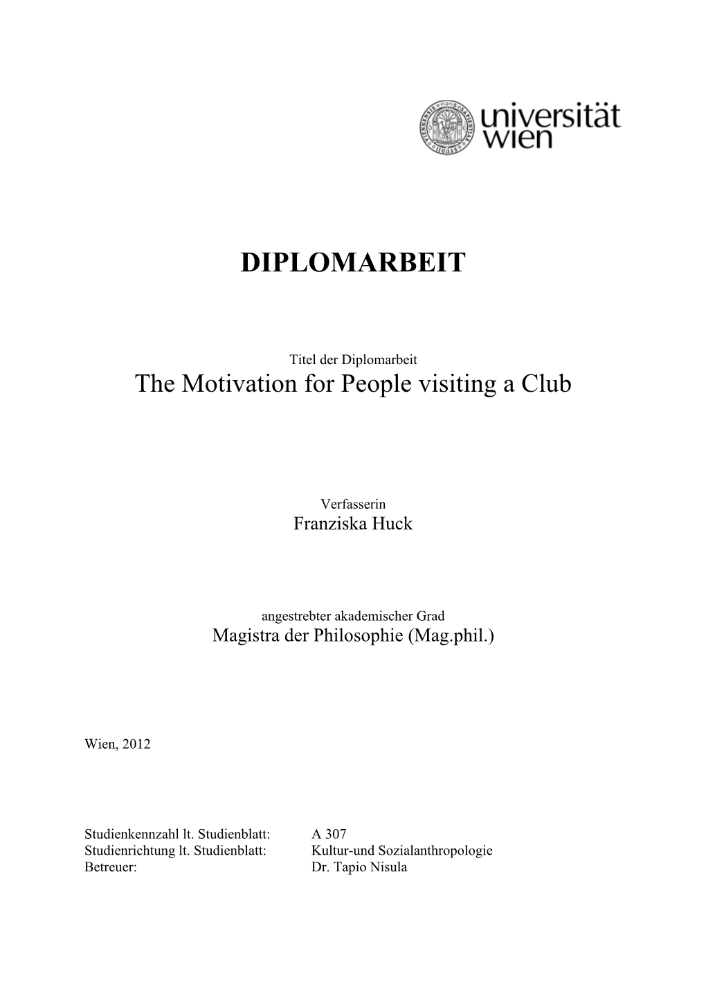 Diplomarbeit