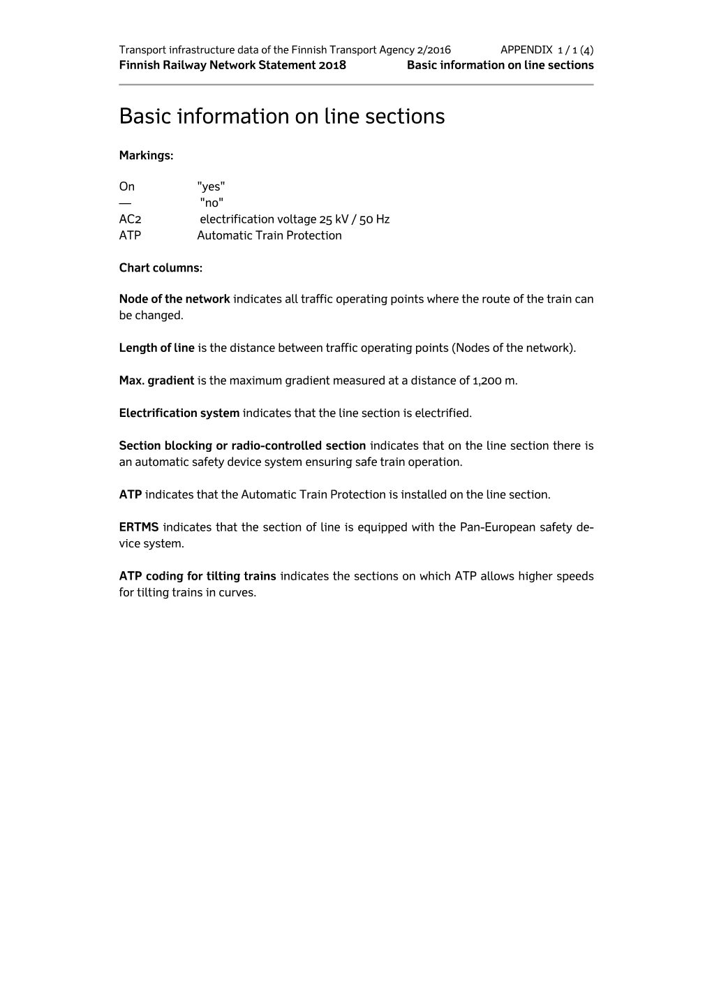 Basic Information on Line Sections