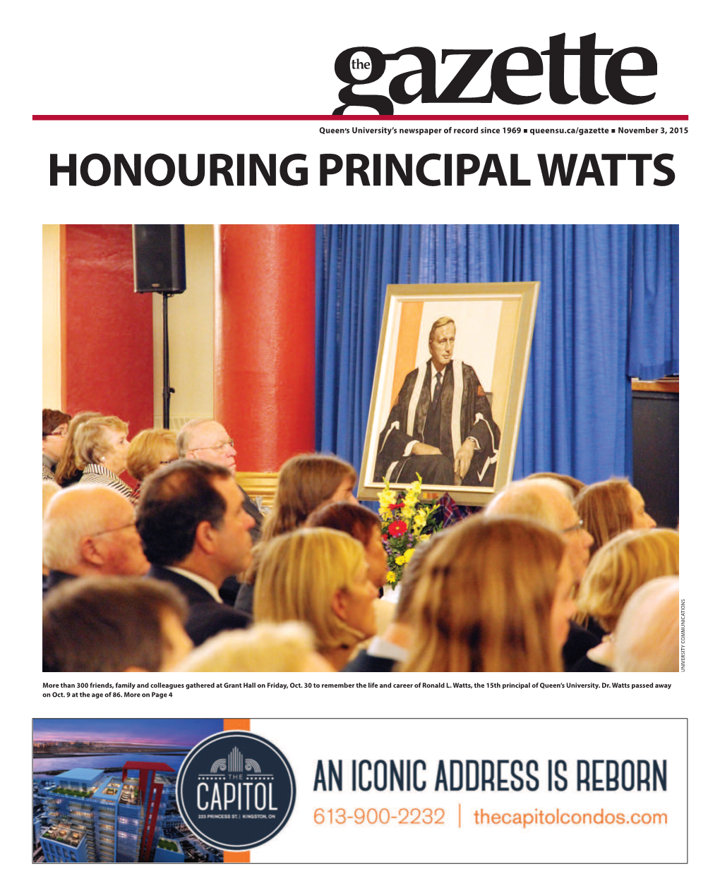 Honouring Principal Watts University Communications