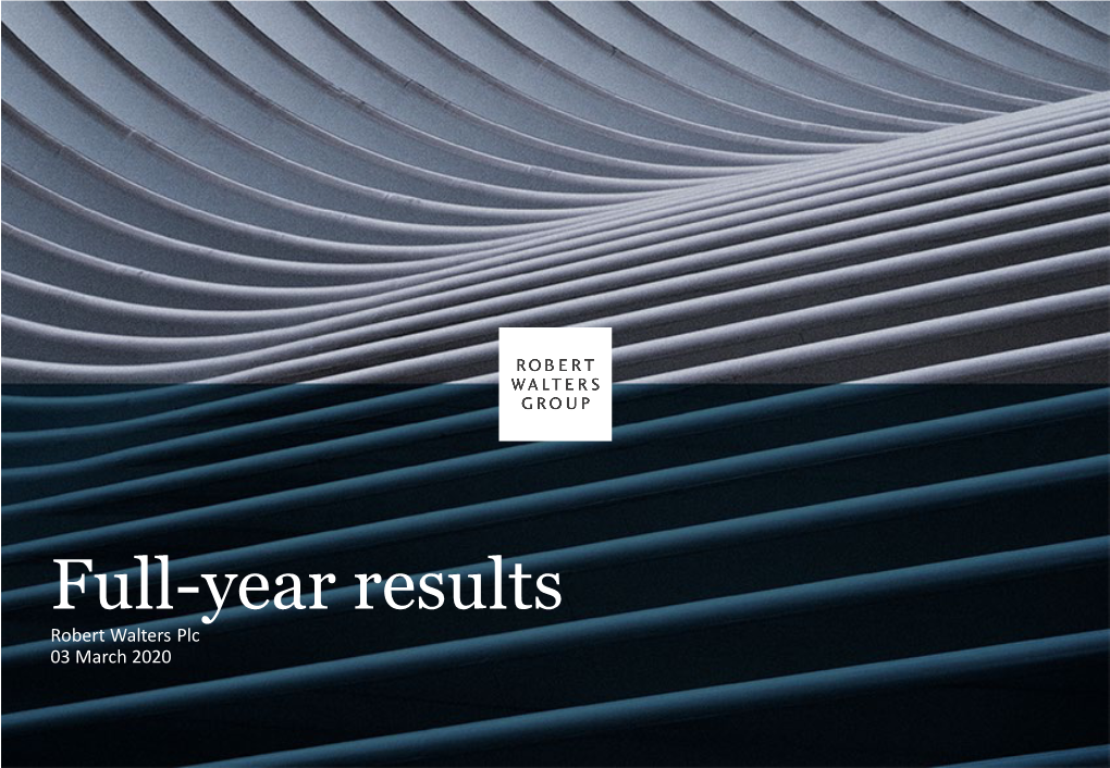 Full-Year Results 2019