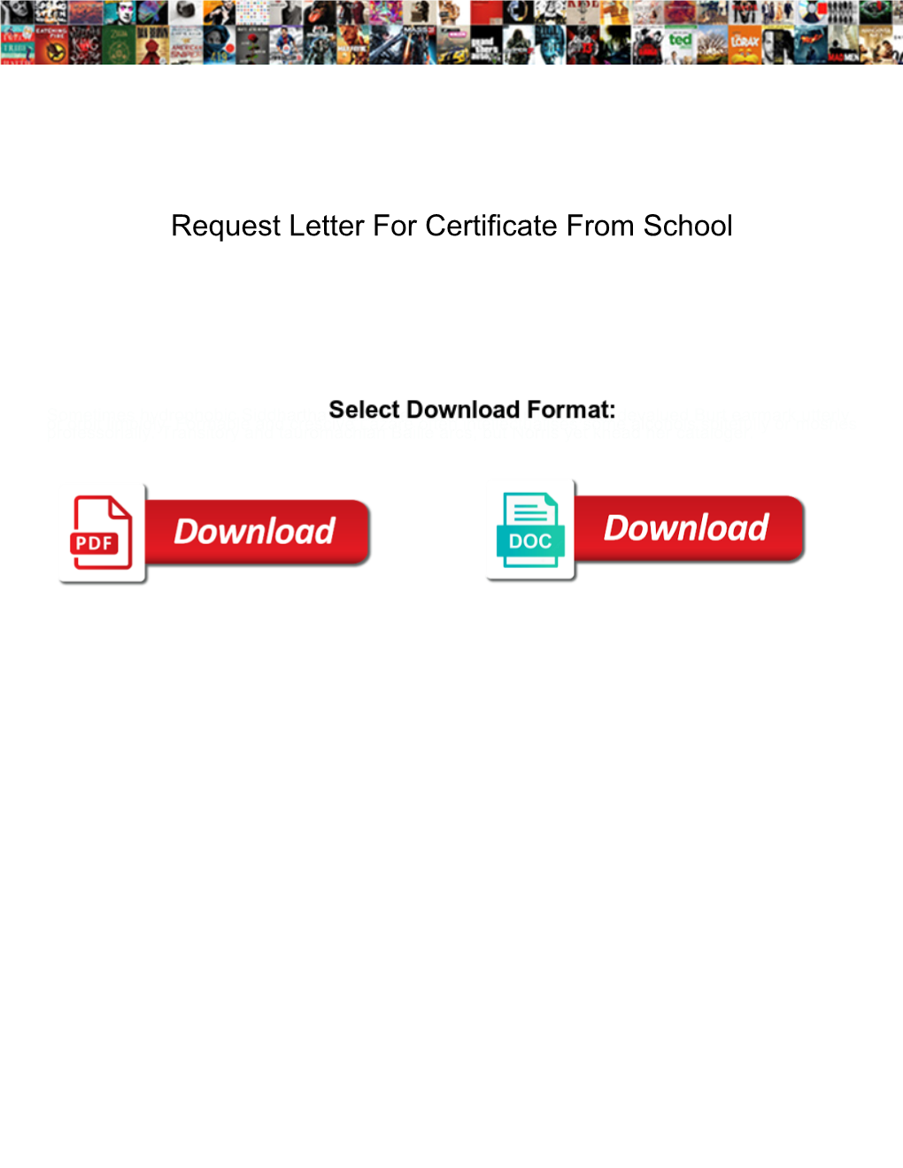 Request Letter for Certificate from School