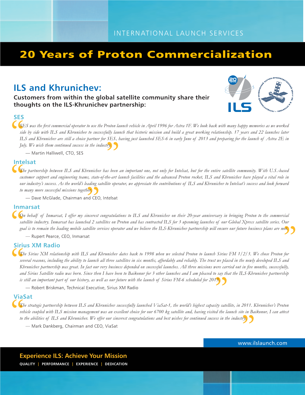 20 Years of Proton Commercialization