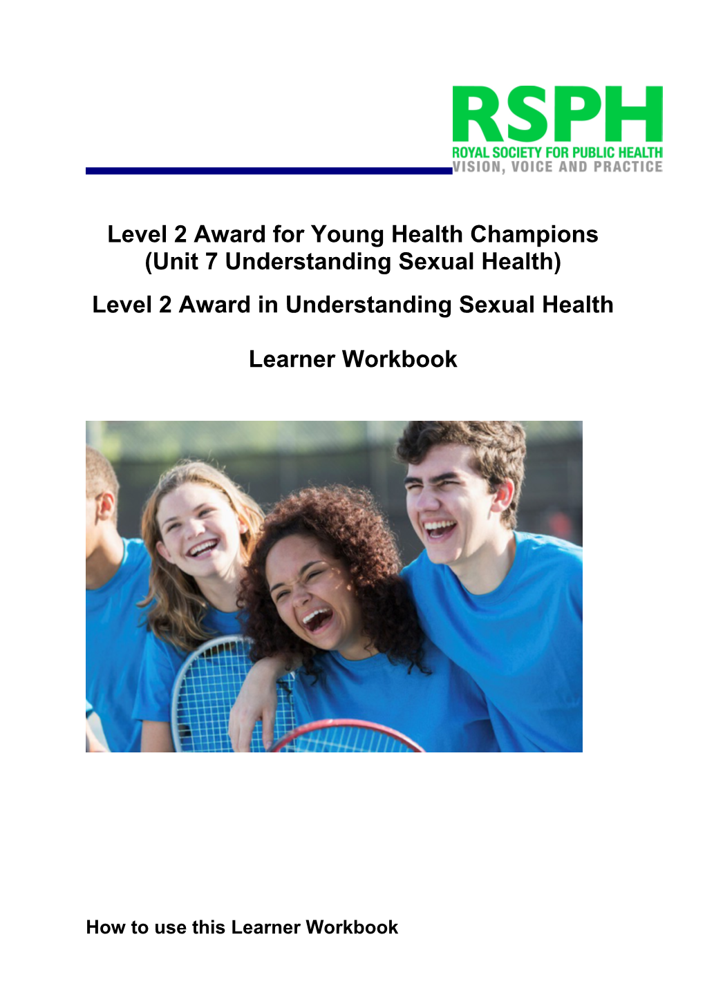 Level 2 Award for Young Health Champions