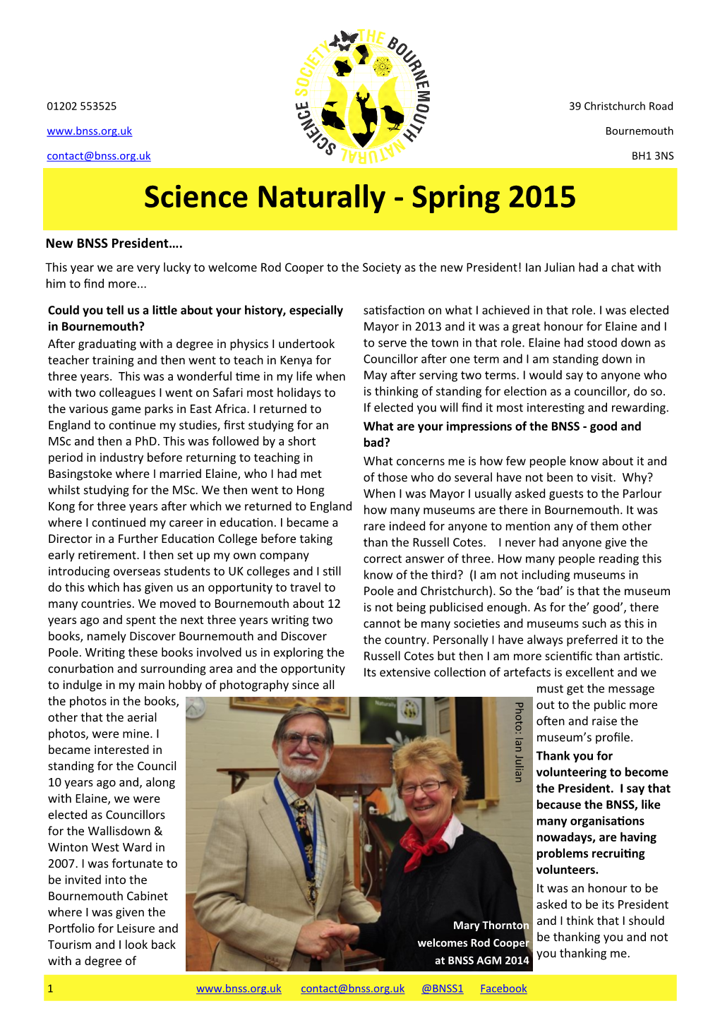 Science Naturally - Spring 2015