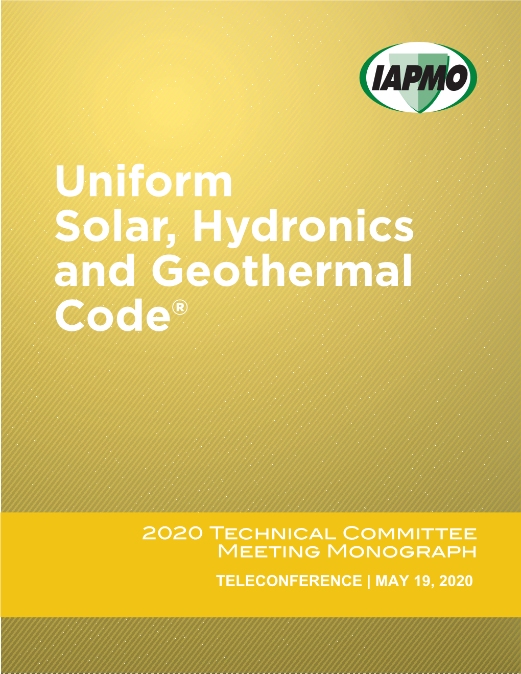 Uniform Solar, Hydronics and Geothermal Code®