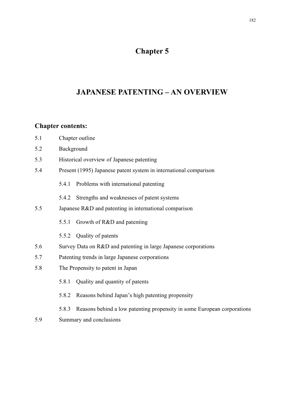 Chapter 5 – Japanese Patenting – an Overview
