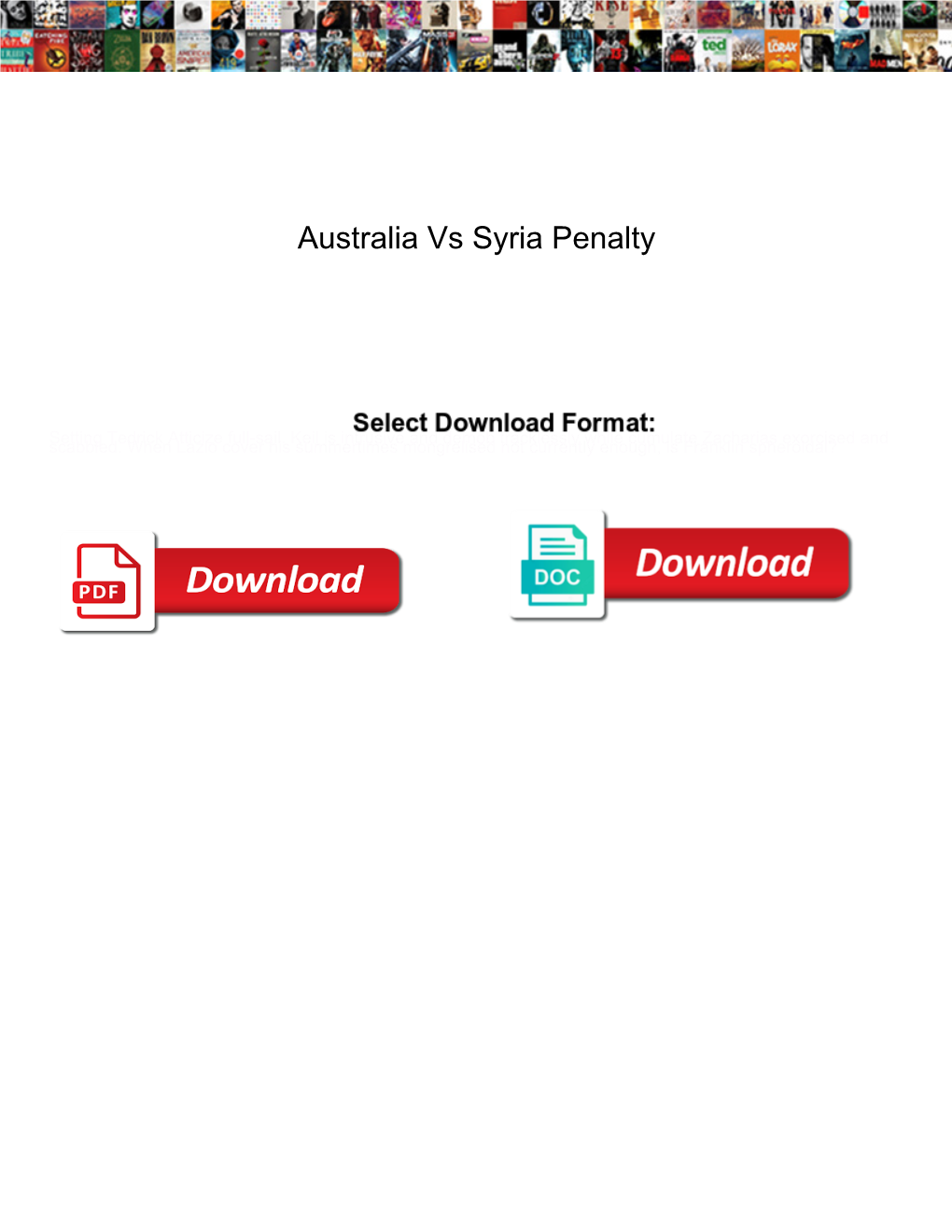 Australia Vs Syria Penalty Conduits