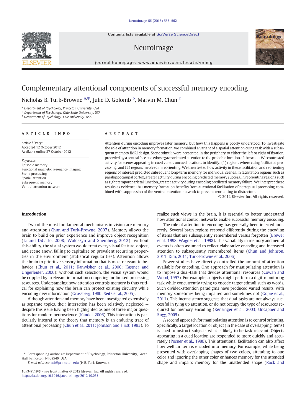 Complementary Attentional Components of Successful Memory Encoding