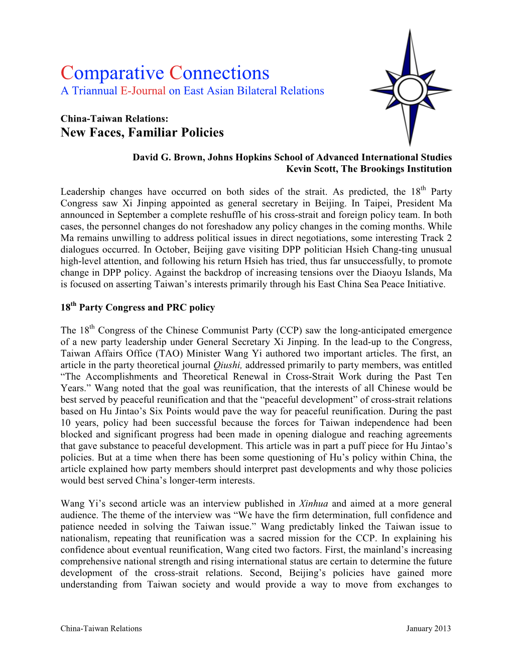 Comparative Connections a Triannual E-Journal on East Asian Bilateral Relations