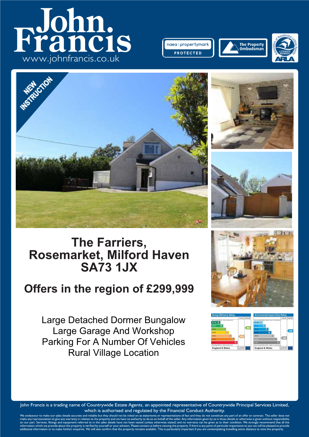 The Farriers, Rosemarket, Milford Haven SA73 1JX Offers in the Region of £299,999