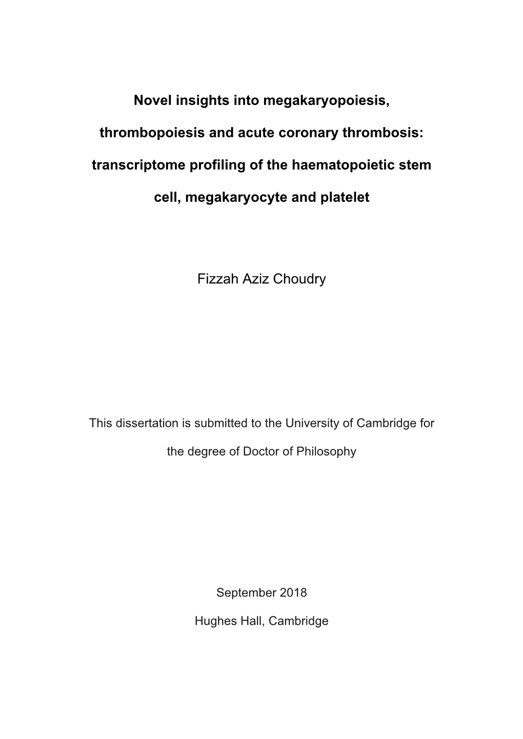 Novel Insights Into Megakaryopoiesis, Thrombopoiesis and Acute Coronary