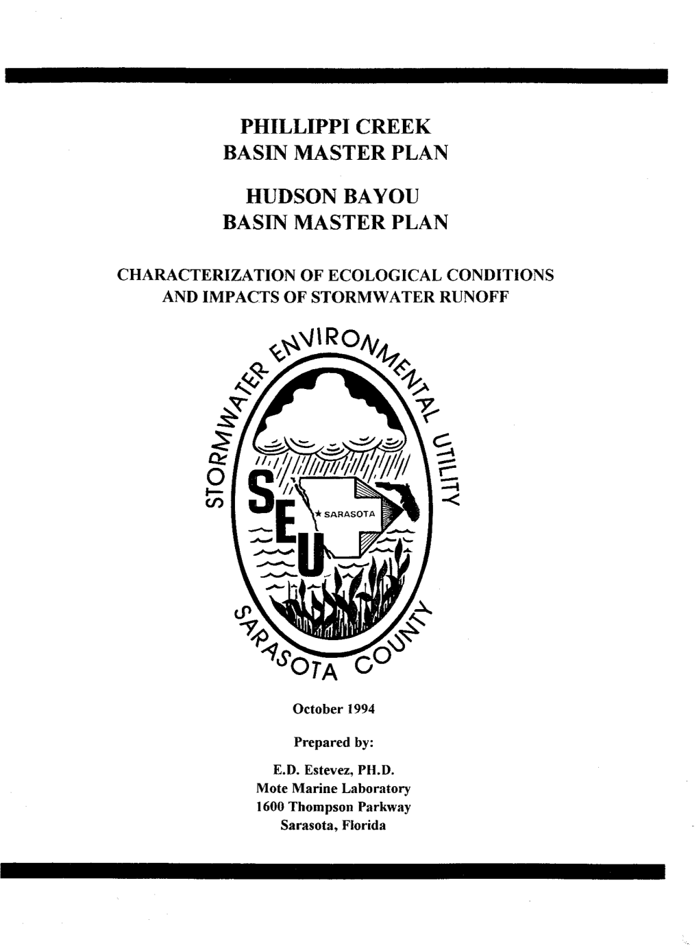 Phillippi Creek Basin Master Plan Hudson Bayou Basin Master Plan