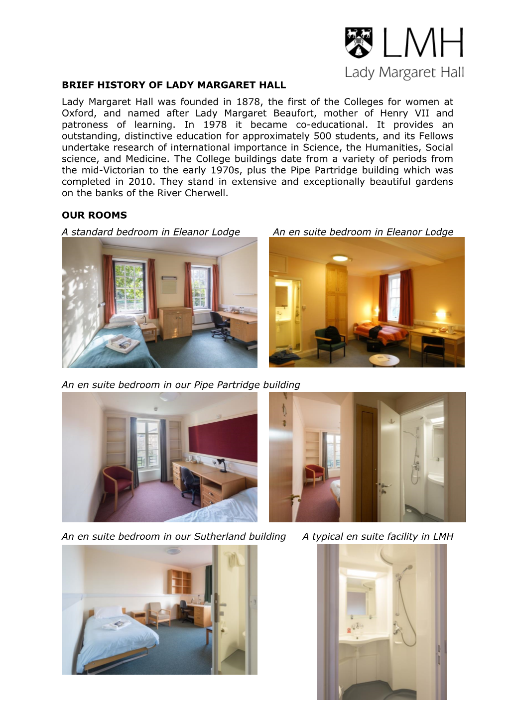 Download Accommodation Brochure