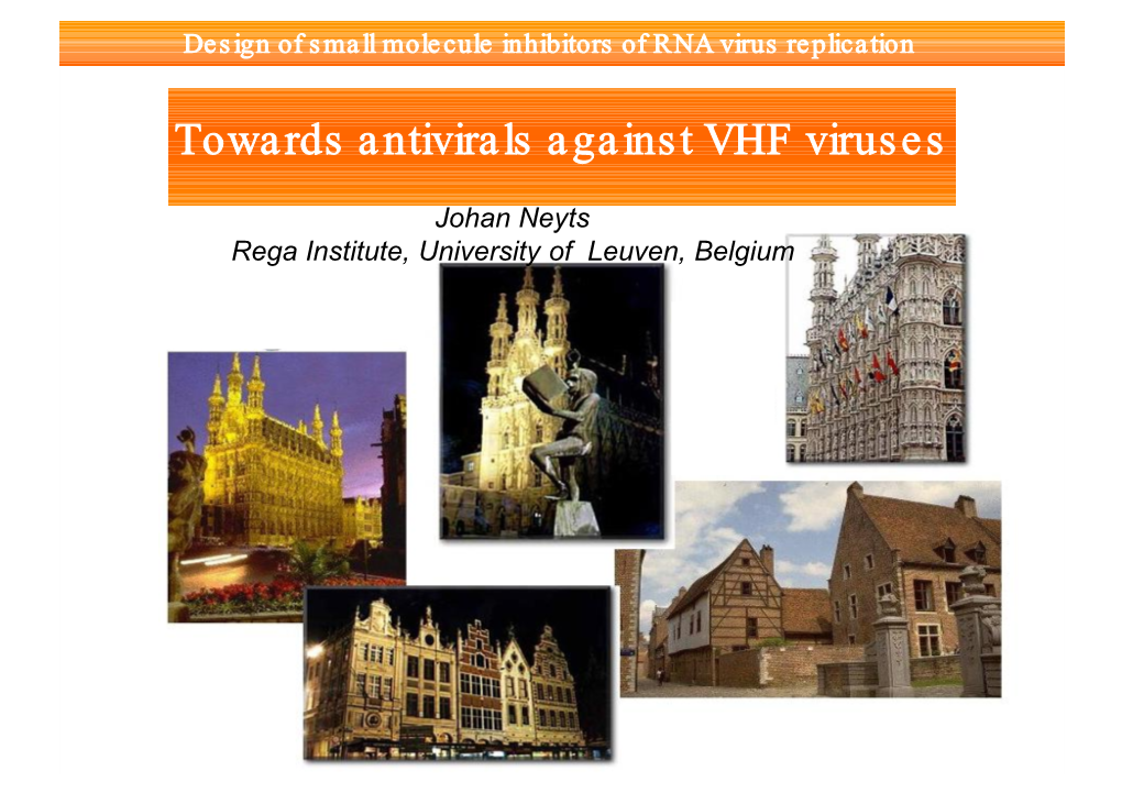 Towards Antivirals Against VHF Viruses