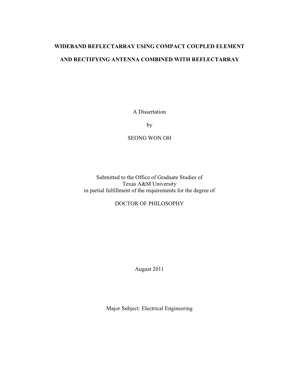 Wideband Reflectarray Using Compact Coupled Element