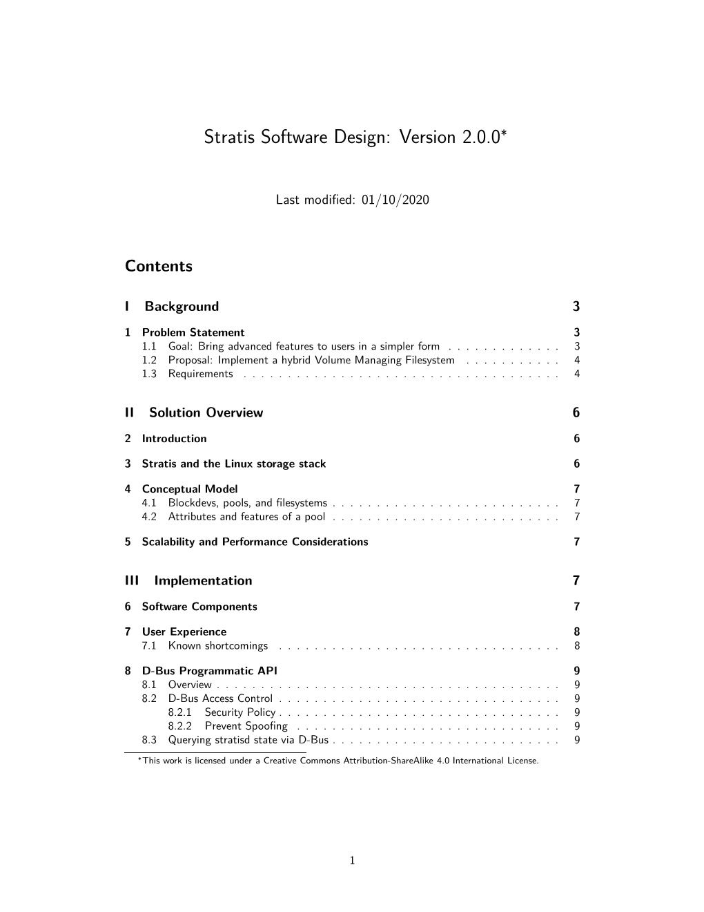 Stratis Software Design: Version 2.0.0∗