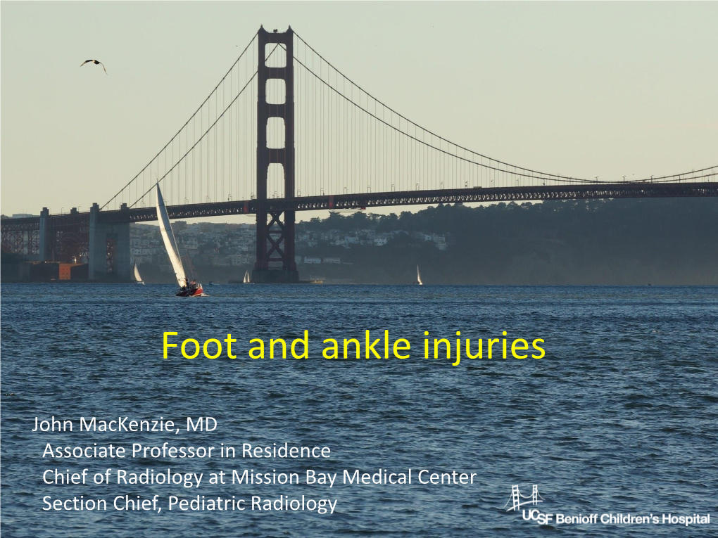 Foot and Ankle Injuries