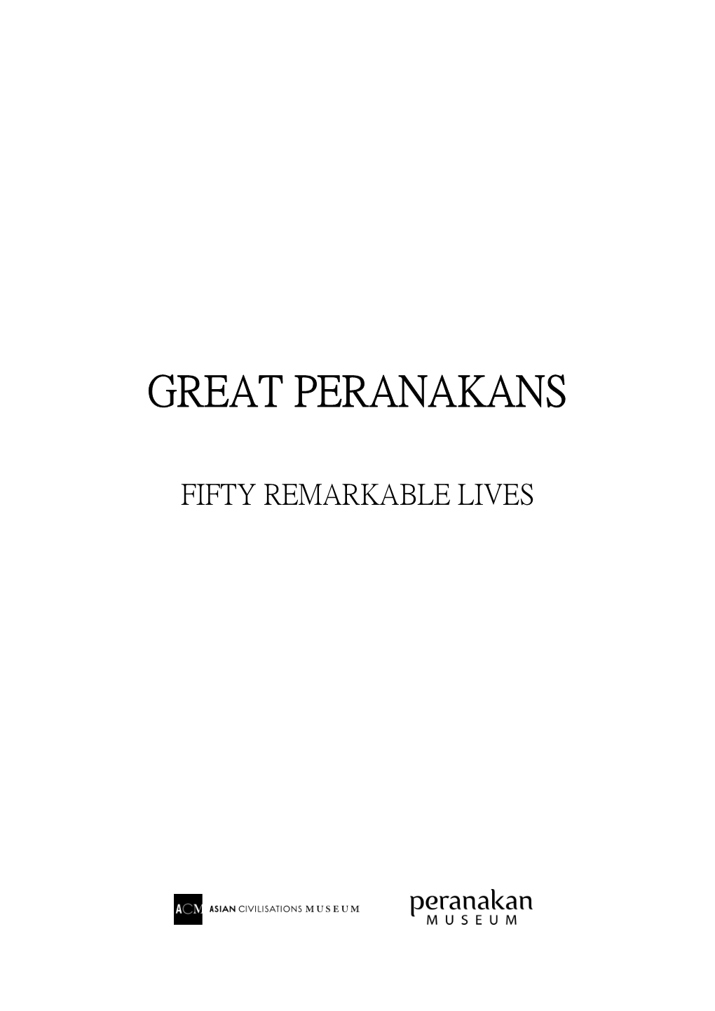 Great Peranakans