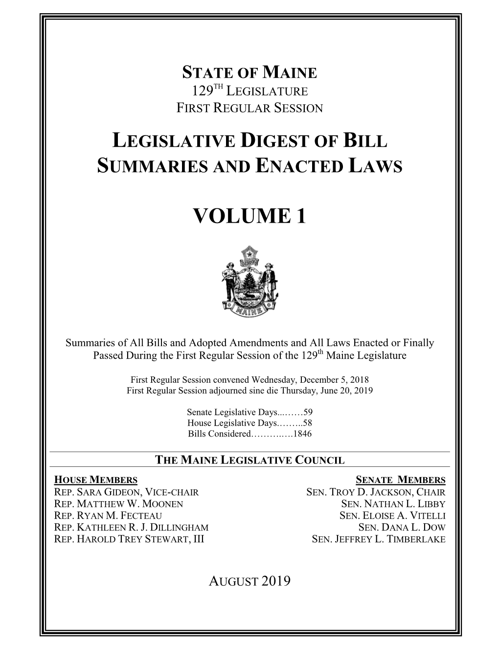 Enacted Law Digest Cover