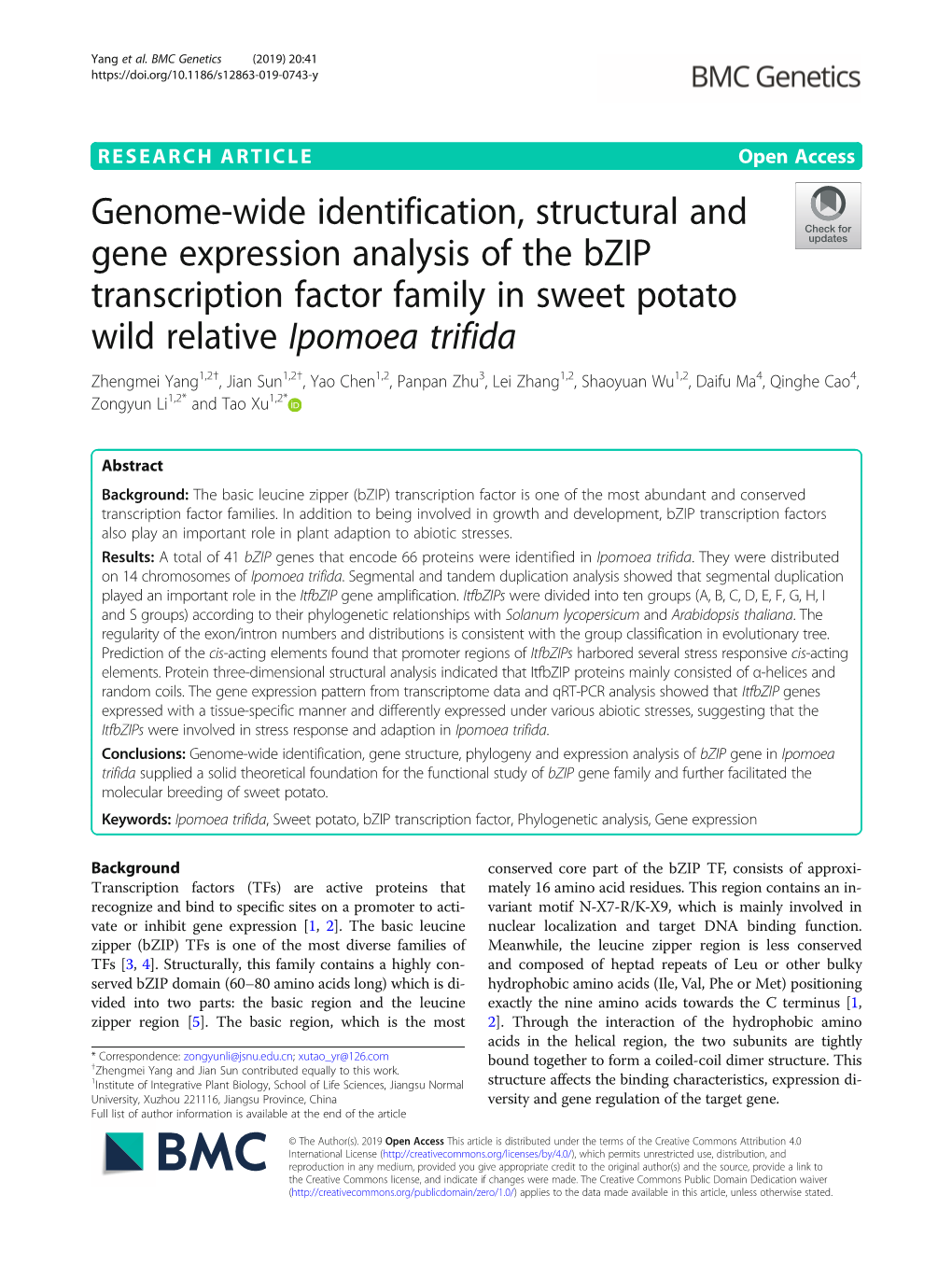Genome-Wide Identification, Structural and Gene Expression Analysis Of