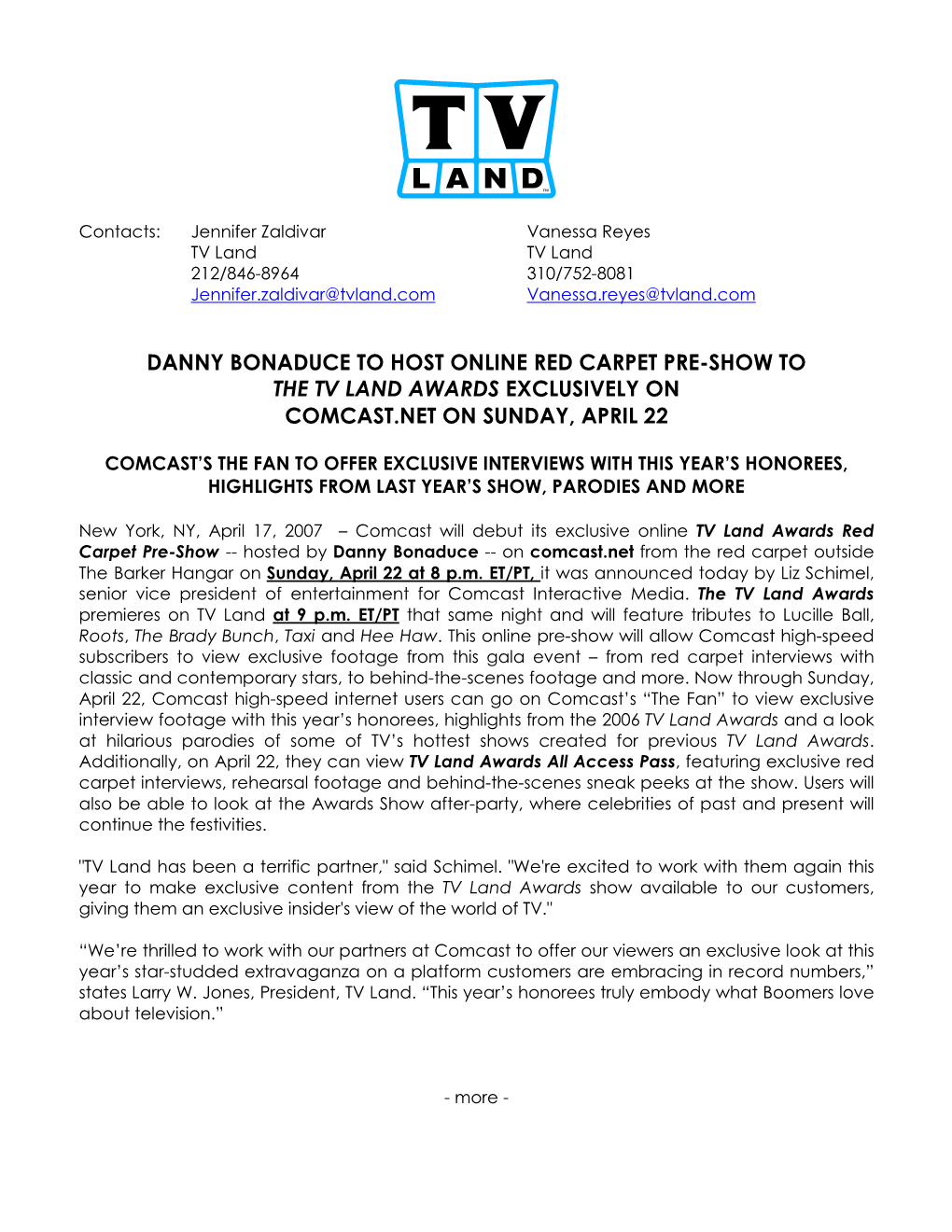 041707 Danny Bonaduce to Host Online Red Carpet Pre