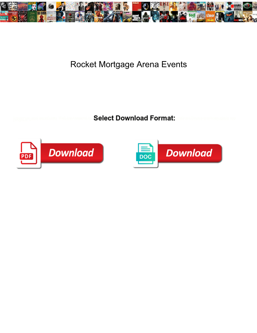 Rocket Mortgage Arena Events