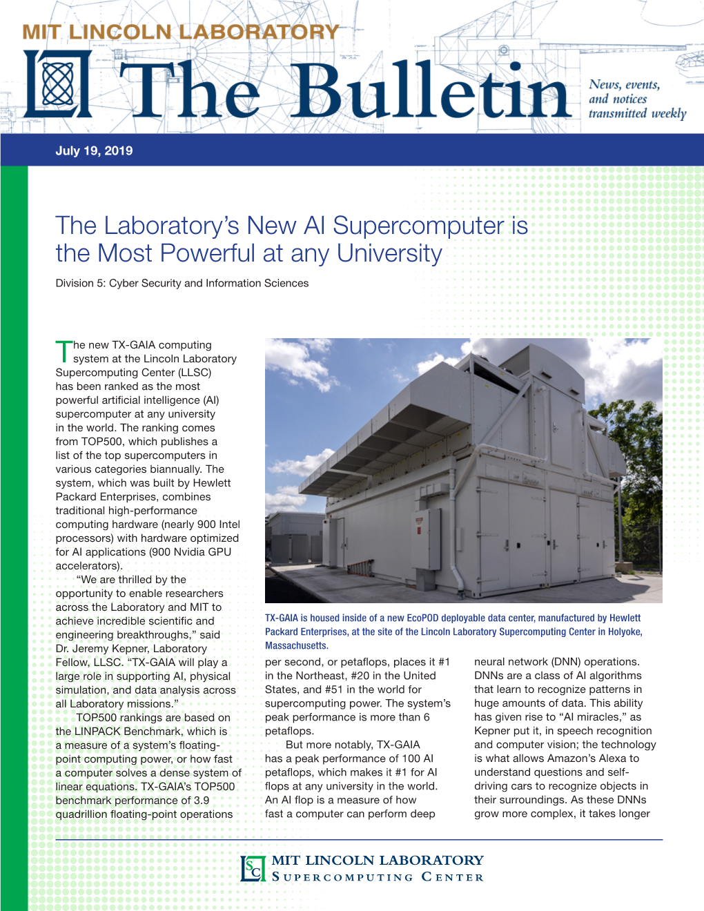 The Laboratory's New AI Supercomputer Is the Most