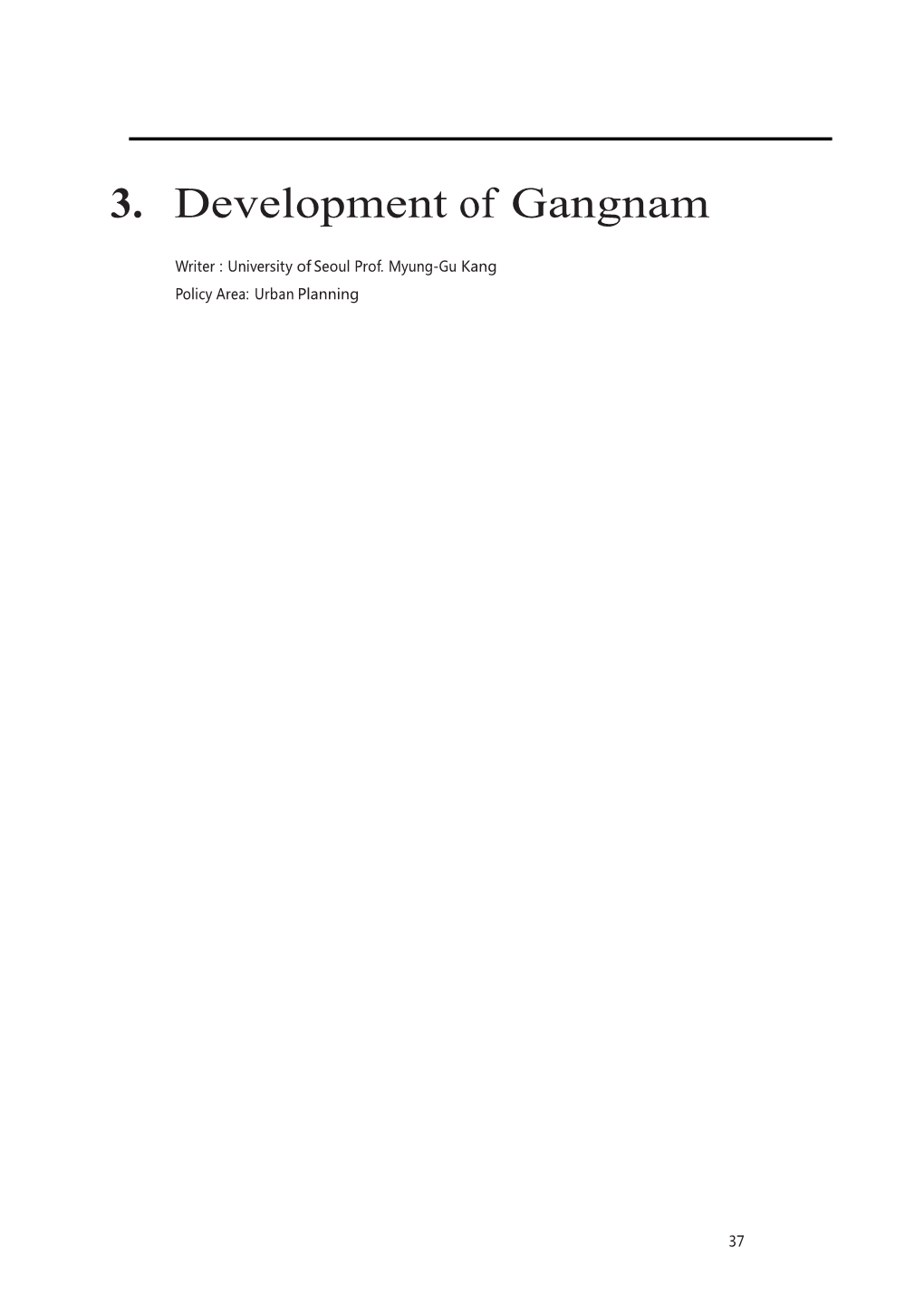 3. Development of Gangnam