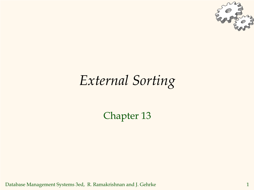 External Sorting