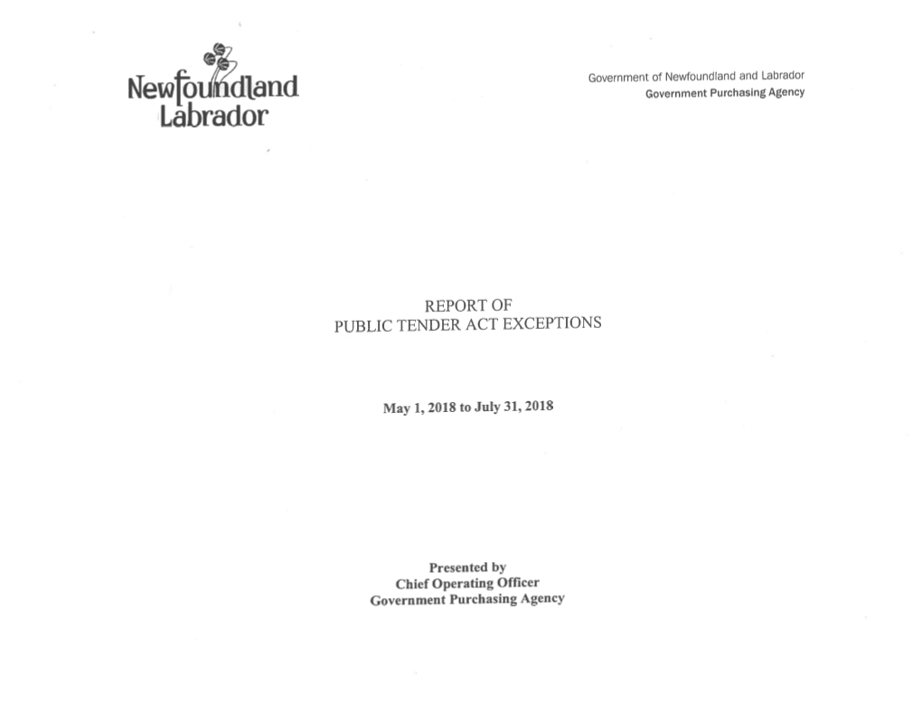 Labrador Newtjiidlcmnt1 Government Purchasing Agency Labrador