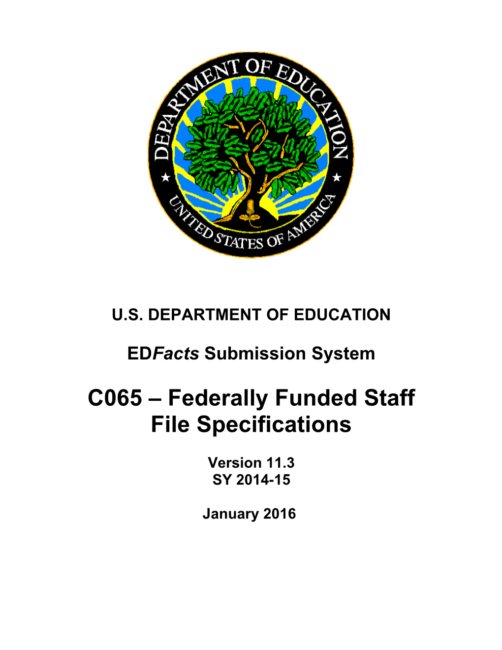 C065-Federally Funded Staff File Specifications