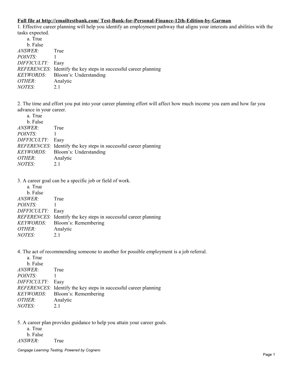 Chapter 2 Career Planning